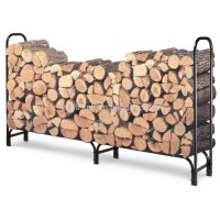 Firewood Rack Wood Storage Holder Heavy Duty Outdoor Steel Log Carrier Fireplace