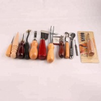 DIY Handmade Leather Carving Tool Multi Leather Stitching Sewing Punch Carving Work Saddle Leather Craft Tool Set Model 05